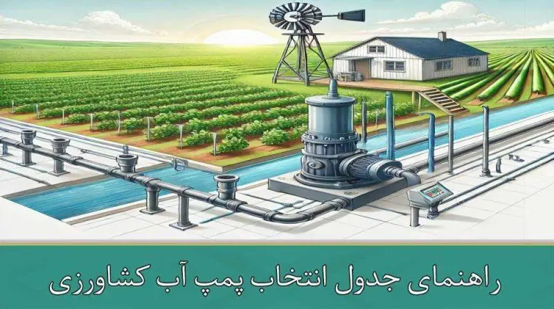 جدول انتخاب پمپ آب کشاورزی