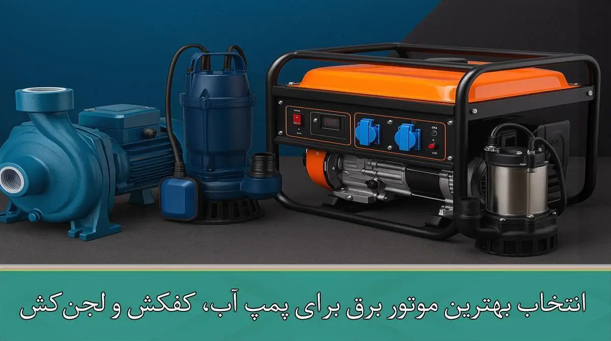 انتخاب بهترین موتور برق برای پمپ آب، کفکش و لجن‌کش