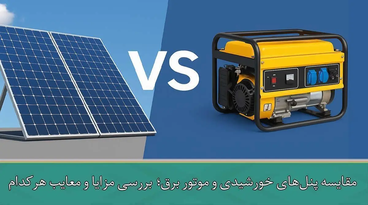 مقایسه پنل‌های خورشیدی و موتور برق؛ بررسی مزایا و معایب هرکدام