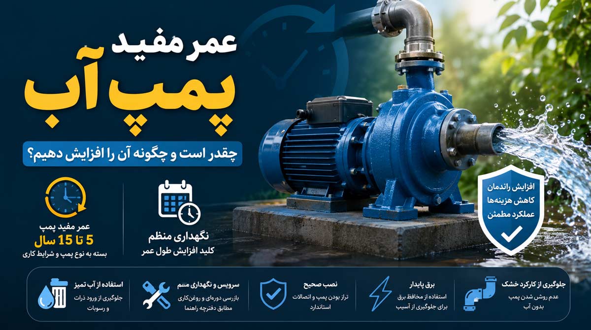 عمر مفید پمپ آب چقدر است و چگونه آن را افزایش دهیم؟