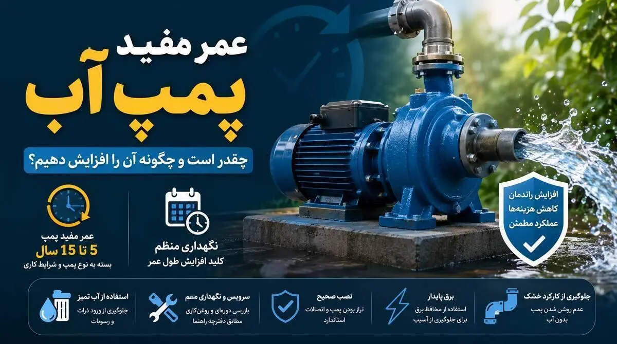 عمر مفید پمپ آب چقدر است و چگونه آن را افزایش دهیم؟